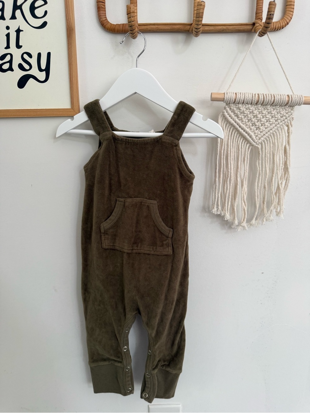 Kate Quinn - 12-18m - soft overalls jumpsuit with button closure in back